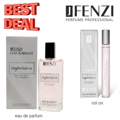 JFenzi Day & Night Impression, zestaw promocyjny, woda perfumowana, roll-on
