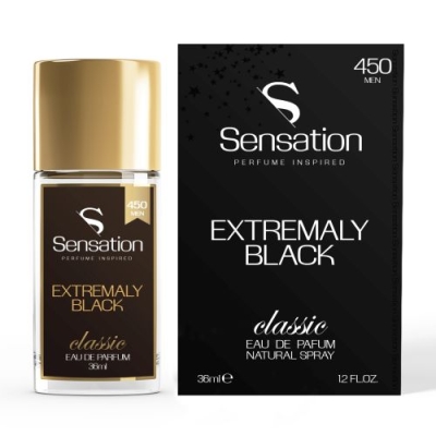 Sensation 450 Men Extremaly Black - perfumy inspirowane zapachem Tom Ford Extreme Noir, woda perfumowana 36 ml