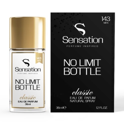 Sensation 143 No Limit Bottle - perfumy inspirowane zapachem Boss Unlimited, męska woda perfumowana 36 ml