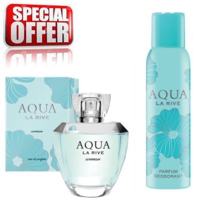 La Rive Aqua Woman - zestaw promocyjny, woda perfumowana, dezodorant