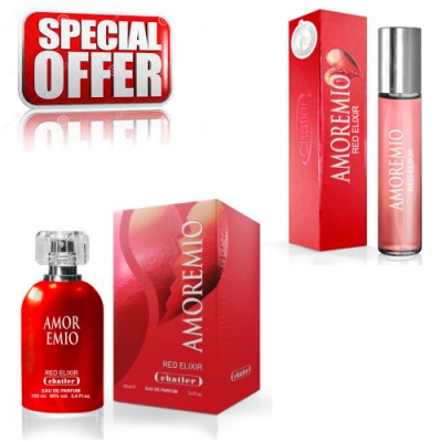 Chatler Amoremio Red Elixir - woda perfumowana 100 ml + woda perfumowana 30 ml