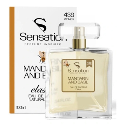 Sensation 438 Mandarin and Basil - perfumy inspirowane zapachem Guerlain Aqua Allegoria Basilic, woda perfumowana 100 ml
