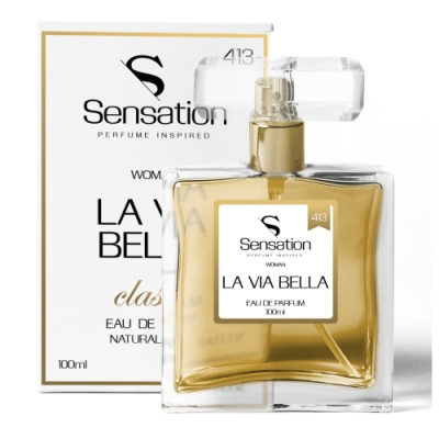Sensation 413 La Via Bella - perfumy inspirowane zapachem Lancome La Vie Est Belle, woda perfumowana 100 ml