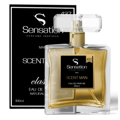 Sensation 437 Scent Man - perfumy inspirowane zapachem Boss The Scent Him, woda perfumowana 100 ml