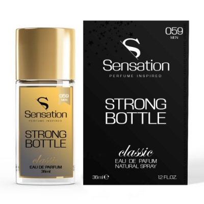 Sensation 059 Strong Bottle - perfumy inspirowane zapachem Boss Bottled Intense, męska woda perfumowana 36 ml