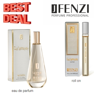 JFenzi La Amore, zestaw promocyjny, woda perfumowana, roll-on