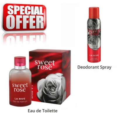 La Rive Sweet Rose - zestaw promocyjny, woda perfumowana, dezodorant