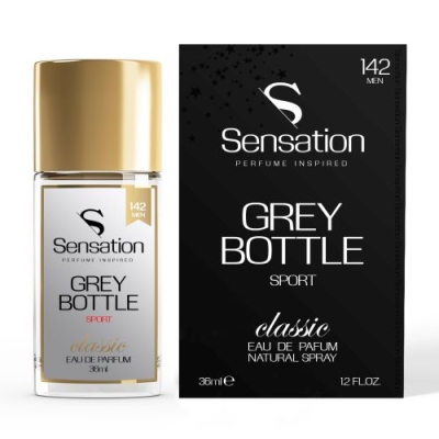 Sensation 142 Grey Bottle Sport - perfumy inspirowane zapachem Boss Bottled Sport, woda perfumowana 36 ml