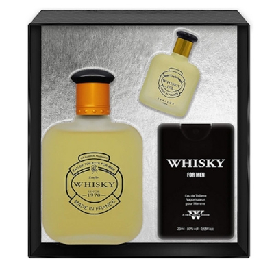 Evaflor Whisky Men - zestaw, woda toaletowa 100 ml, woda toaletowa 20 ml, woda toaletowa 7,5 ml